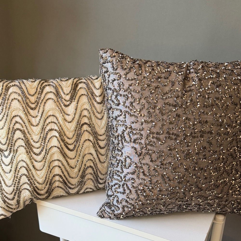 Sequin Embellished Throw Pillows